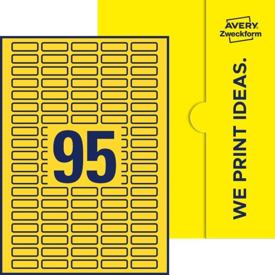 95 stk. etiketter pr. ark.