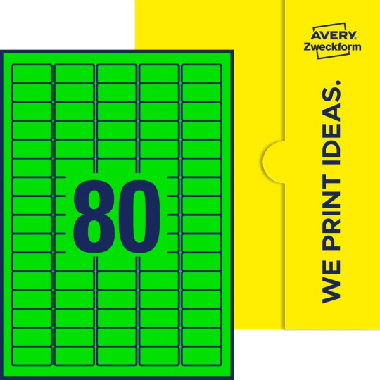 80 stk. etiketter pr. ark.