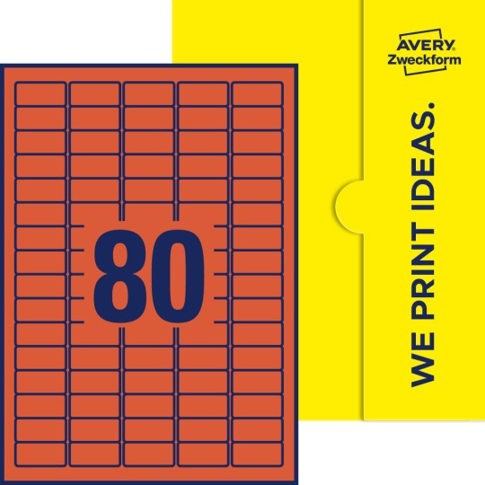 80 stk. etiketter pr. ark.