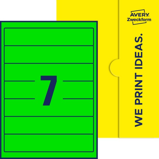 7 stk. etiketter pr. ark.