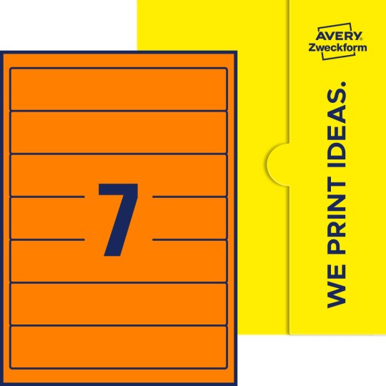 7 stk. etiketter pr. ark.