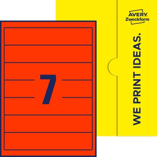 7 stk. etiketter pr. ark.