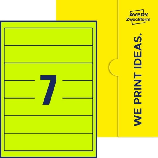 7 stk. etiketter pr. ark.