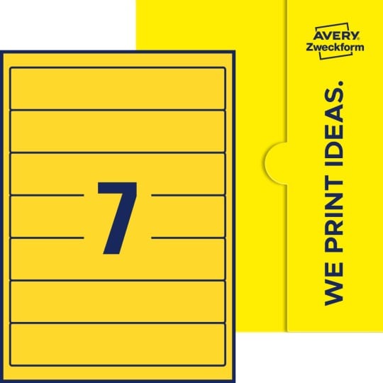 7 stk. etiketter pr. ark.