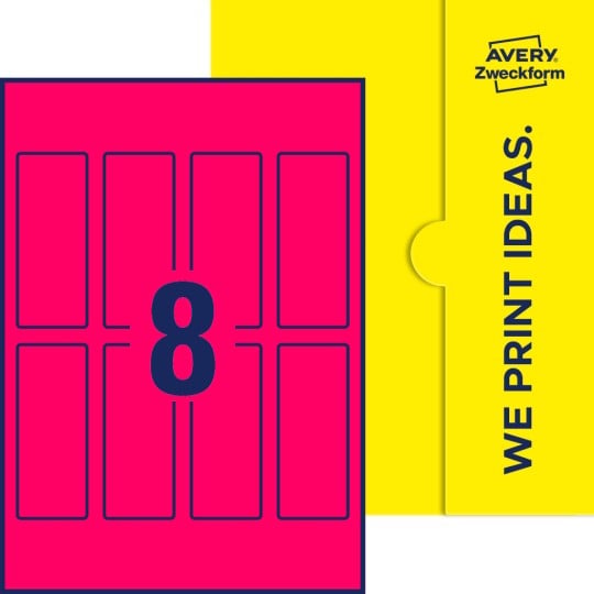 8 stk. etiketter pr. ark.