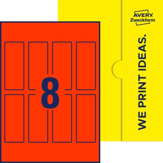 8 stk. etiketter pr. ark.