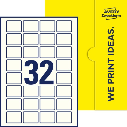 32 stk. etiketter pr. ark.