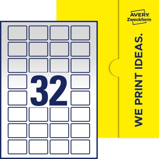 32 stk. etiketter pr. ark.