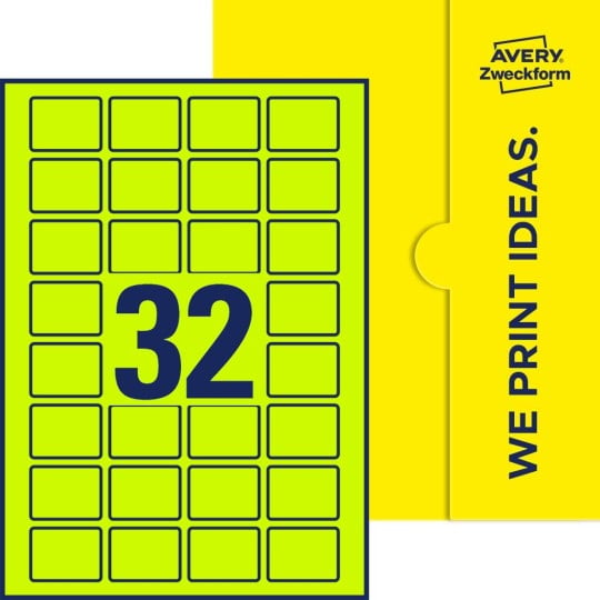 32 stk. etiketter pr. ark.