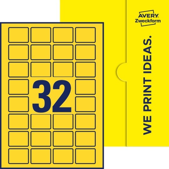 32 stk. etiketter pr. ark.