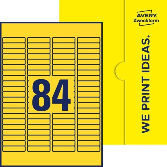 84 stk. etiketter pr. ark.