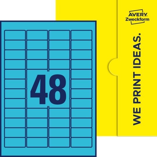 48 stk. etiketter pr. ark.