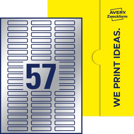 57 stk. etiketter pr. ark.