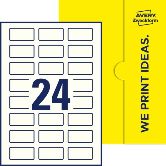 24 stk. etiketter pr. ark.