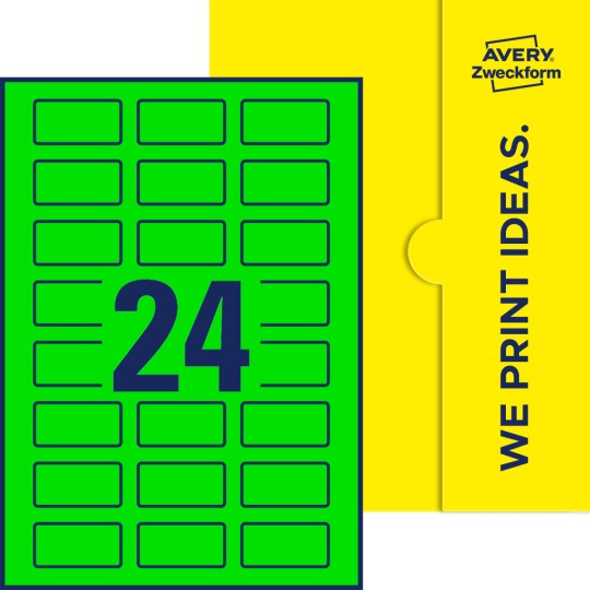 24 stk. etiketter pr. ark.