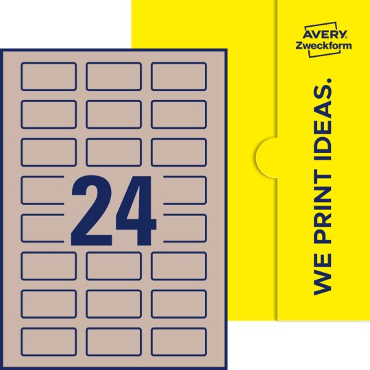 24 stk. etiketter pr. ark.