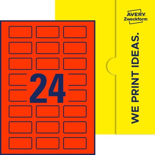 24 stk. etiketter pr. ark.