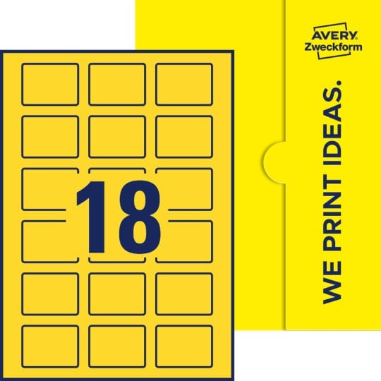18 stk. etiketter pr. ark.
