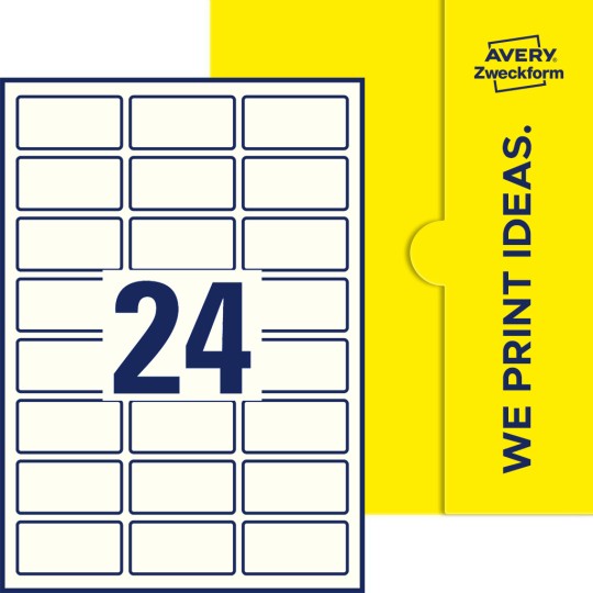 24 stk. etiketter pr. ark.