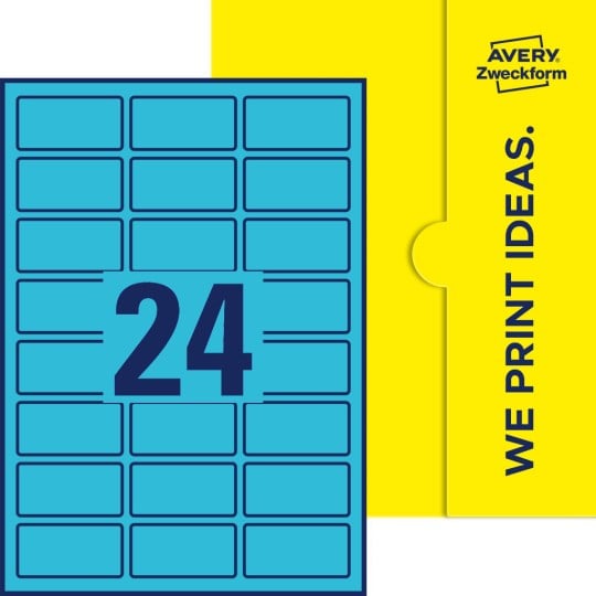 24 stk. etiketter pr. ark.
