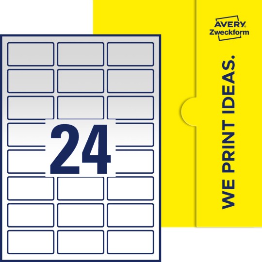 24 stk. etiketter pr. ark.