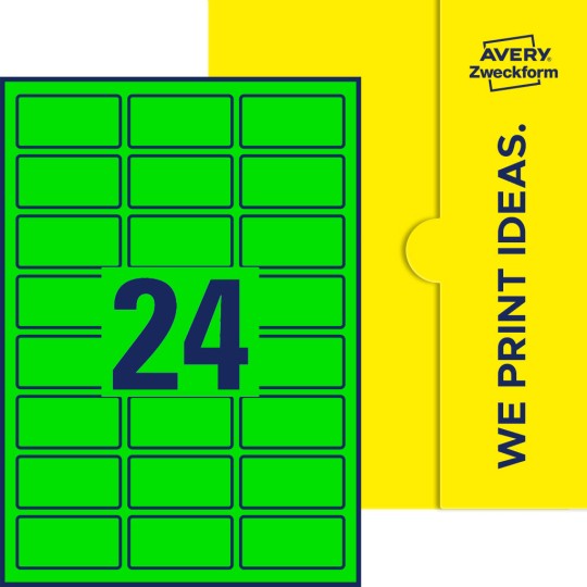 24 stk. etiketter pr. ark.