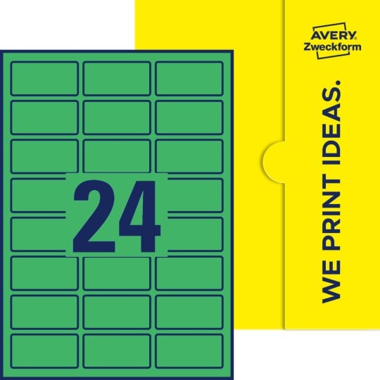 24 stk. etiketter pr. ark.