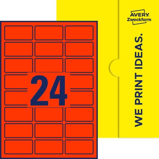 24 stk. etiketter pr. ark.
