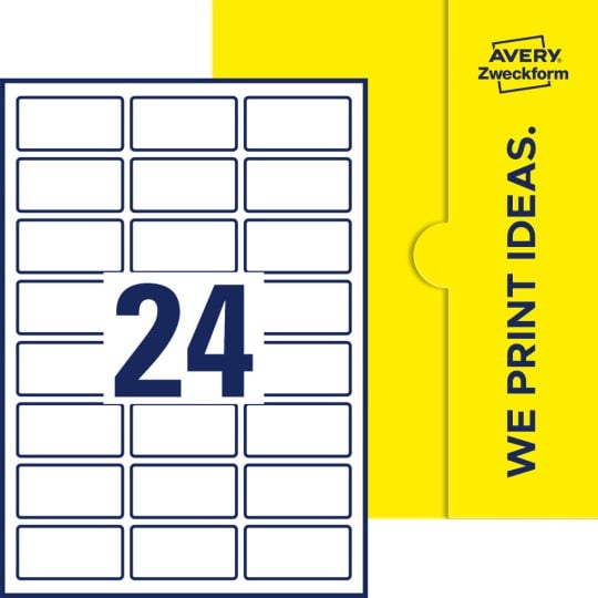 24 stk. etiketter pr. ark.