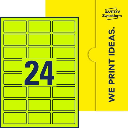24 stk. etiketter pr. ark.