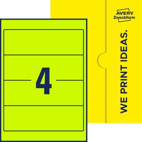 4 stk. etiketter pr. ark.
