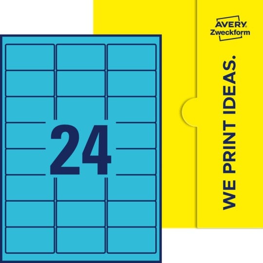 24 stk. etiketter pr. ark.