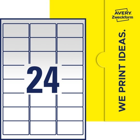 24 stk. etiketter pr. ark.