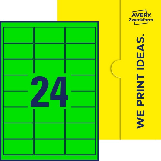 24 stk. etiketter pr. ark.