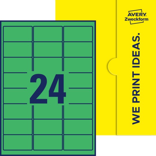 24 stk. etiketter pr. ark.