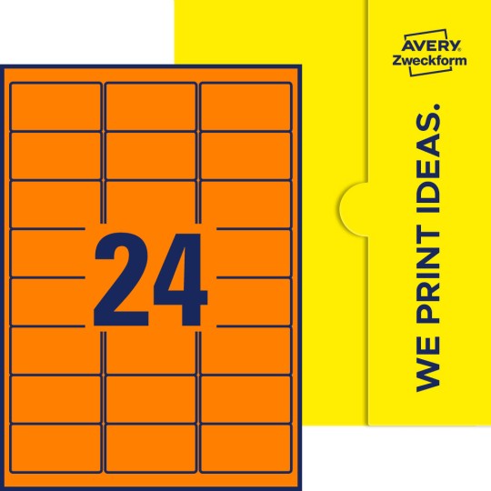 24 stk. etiketter pr. ark.