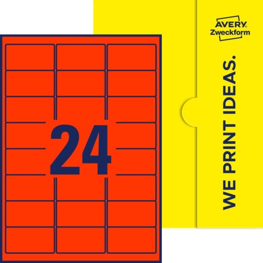 24 stk. etiketter pr. ark.