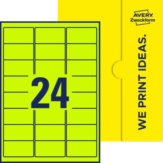 24 stk. etiketter pr. ark.