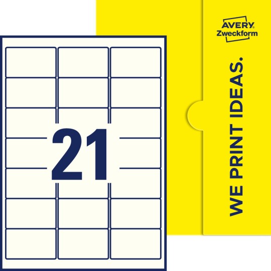 21 stk. etiketter pr. ark.