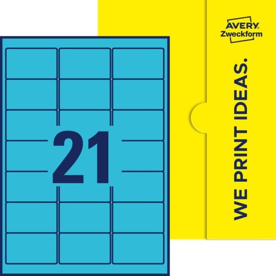 21 stk. etiketter pr. ark.