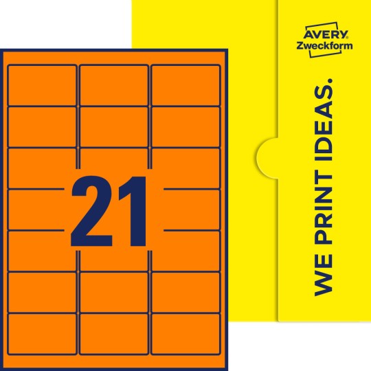 21 stk. etiketter pr. ark.