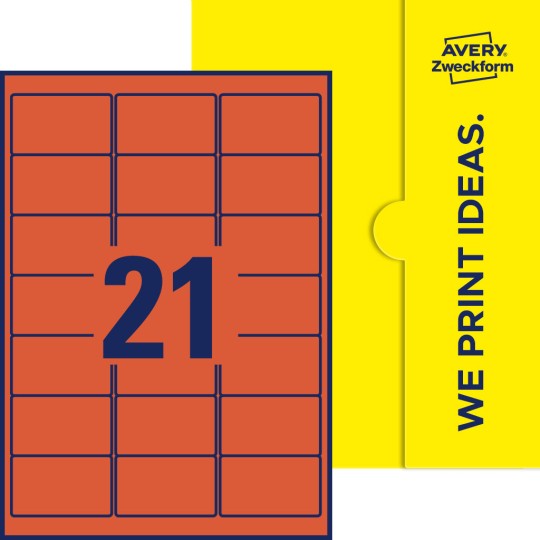 21 stk. etiketter pr. ark.