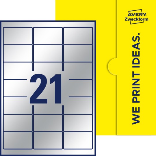 21 stk. etiketter pr. ark.