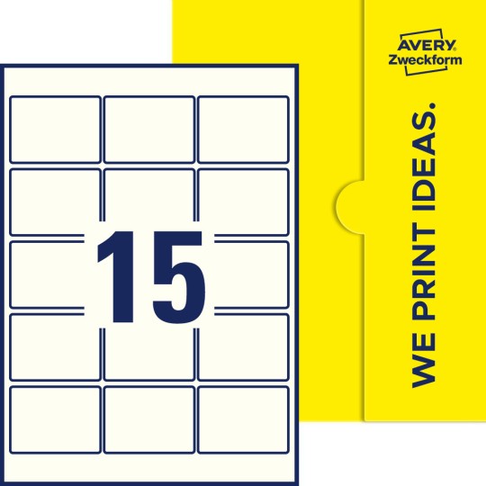 15 stk. etiketter pr. ark.