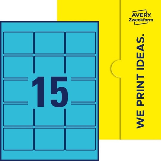 15 stk. etiketter pr. ark.