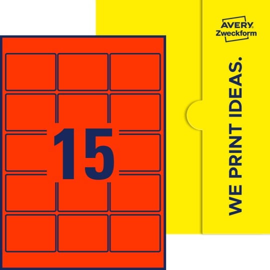 15 stk. etiketter pr. ark.