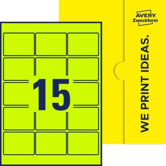 15 stk. etiketter pr. ark.