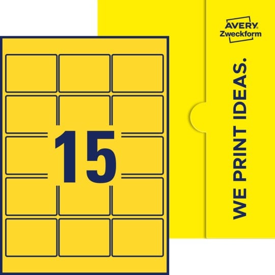 15 stk. etiketter pr. ark.