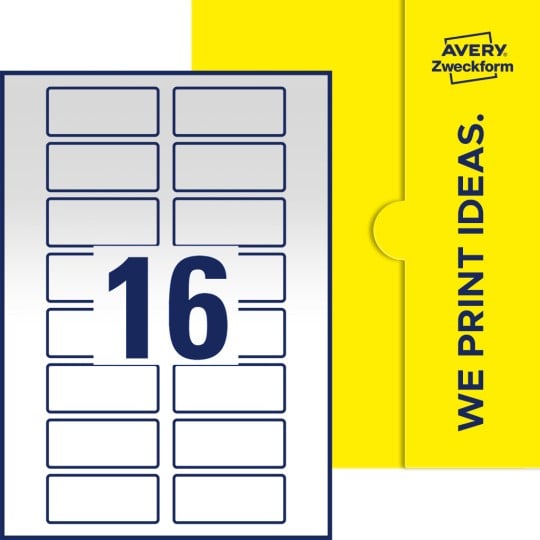 16 stk. etiketter pr. ark.