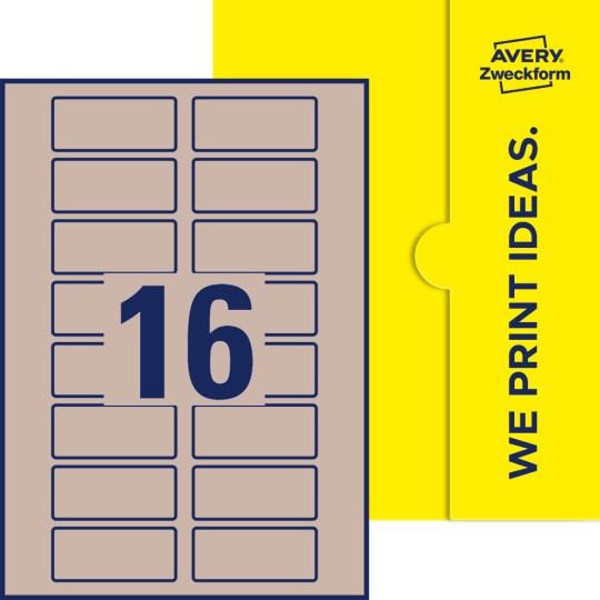16 stk. etiketter pr. ark.